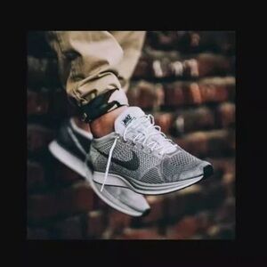 MENS 10‎ NIKE FLYKNIT RACER SHOES PURE PLATINUM COOL GREY